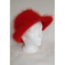 Angora Red Bucket Hat One Size Mujers Fedora   eb-56745238